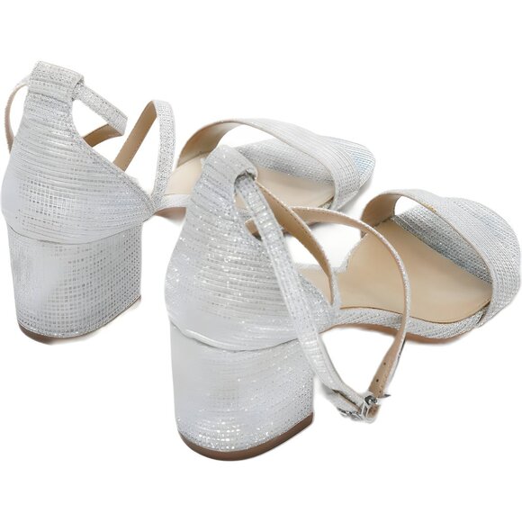 Michael Kors Serena Flex Silver Strappy Dress Sandals Women's US 5.5M - Picture 3 of 6